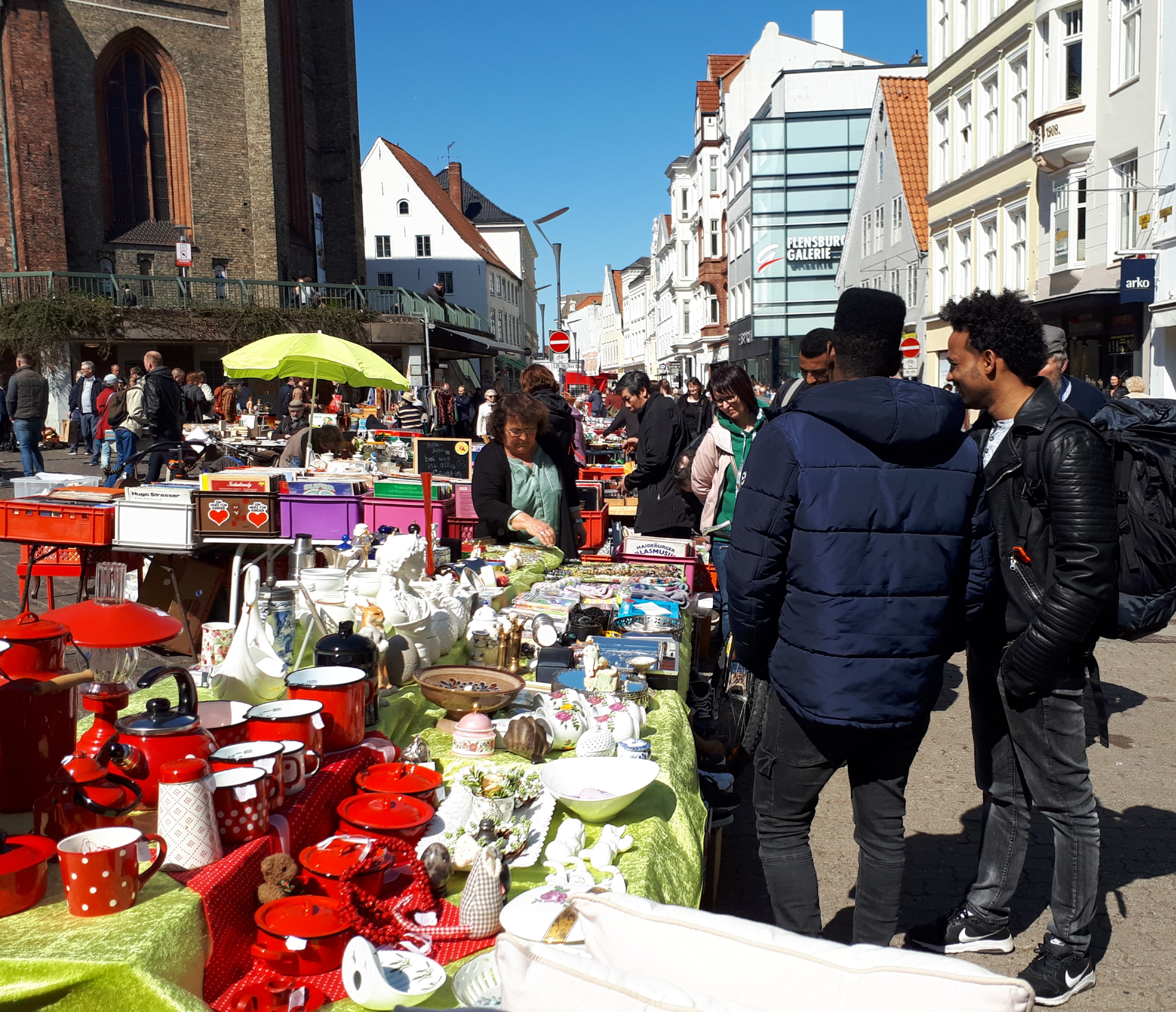 Flohmarkt auf dem Südermarkt in Flensburg